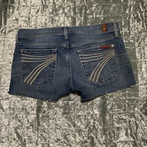 7for all mankind cutoff denim shorts